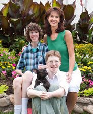 Overcoming Challenges Together. Heather and Logan Madsen with their mother, Debbie.