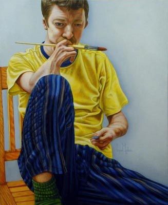 LMFA, Self-Portrait, STUCK. Visit LoganMadsenFineArt.com. See LOGAN'S SYNDROME, Award-Winning Documentary!