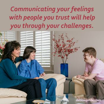 Communicating feelings with people you trust helps you overcome challenges with MS.
