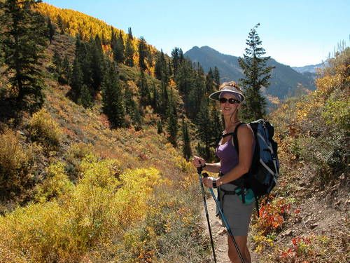 Diagnosed with MS Hiking with Poles, Debbie Jorde.