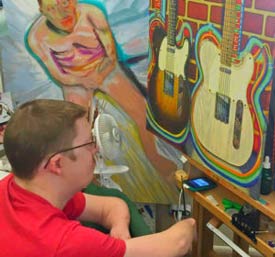 Artist, Logan Madsen, Overcoming Challenges through Art.