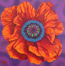 Mother's Day Tribute Painting, "Poppy," by Logan Madsen